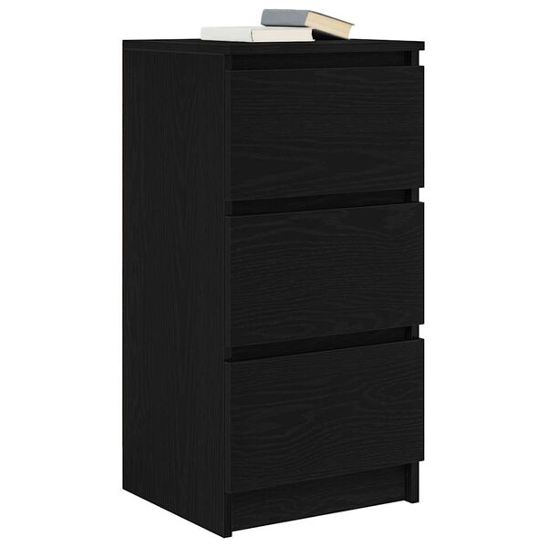 vidaXL Dressoir 37,5x35x76 cm spaanplaat zwart eikenkleurig