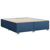 vidaXL Boxspring met matras stof blauw 180x200 cm