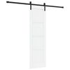 vidaXL Schuifdeur 61 x 198,5 cm Bewerkt hout Wit en zwart