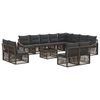 vidaXL Tuinbankenset 13 st Grijs poly rattan