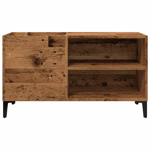 vidaXL Platenkast 84,5x38x48 cm bewerkt hout oud houtkleurig
