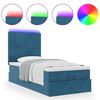 vidaXL Ottoman bed met matrassen en LED's 100x200cm fluweel