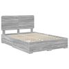 vidaXL Bedframe met hoofdeinde Grijs Sonoma 150 x 200 cm Bewerkt hout