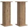 vidaXL Plantenstandaard 2 st Artisanaal eiken 30,5 x 30 x 80,5 cm