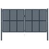 vidaXL Hekpoort Antraciet 404x175 cm Staal