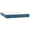 vidaXL Pocketveringmatras medium 140x210x20 cm fluweel donkerblauw