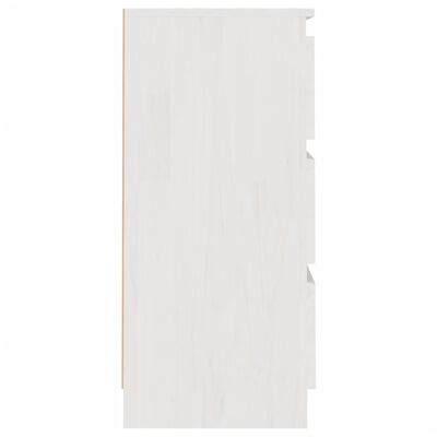 vidaXL Nachtkastjes 2 st 40x29,5x64 cm massief grenenhout wit