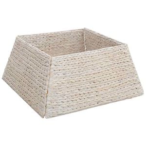 vidaXL Kerstboomkraag Vierkant Wit 60 x 60 x 28 cm Waterhyacint