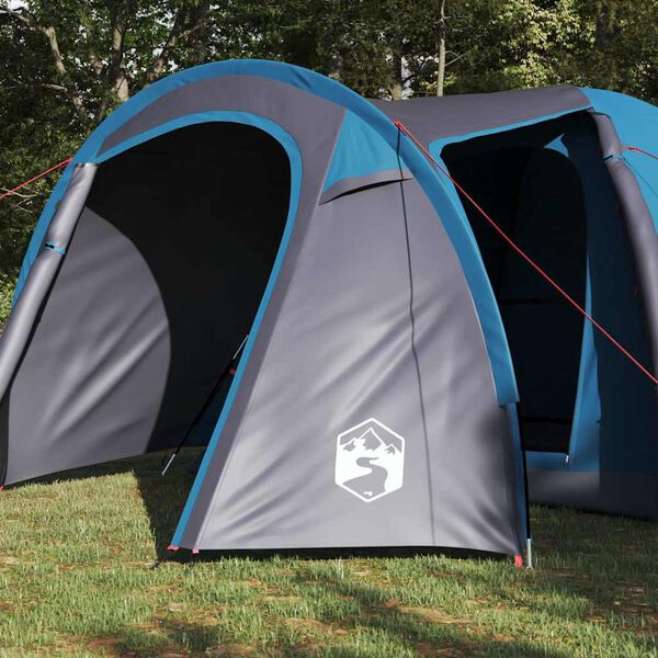 vidaXL Koepeltent Koepel met dak met opslag Blauw 384 x 254 x 170 cm