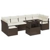 vidaXL Tuin Sofa Set 8 st Bruin Poly riet