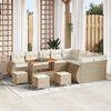vidaXL Tuin Sofa Set 13 pcs Beige poly rattan