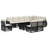 vidaXL Tuinbankenset 11 st Zwart en Cream Wit poly rattan