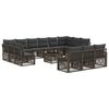 vidaXL Tuinbankenset 14 st Grijs poly rattan