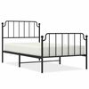 vidaXL Bedframe met hoofd- en voeteneinde&nbsp;metaal zwart 100x200 cm