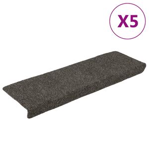 vidaXL Trapmatten Zelfklevend 5 stuks 65x21x4 cm Antraciet Rechthoekige Rand