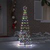 vidaXL LED Kerstboom met 390 LED met standaard Multikleur 250 cm IJzer