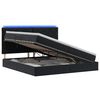 vidaXL LED Opslagbed met Matras Zwart 200 x 200 cm Fluweel