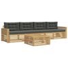 vidaXL Buiten bankenset 5 pcs Wit en antracietkleurig