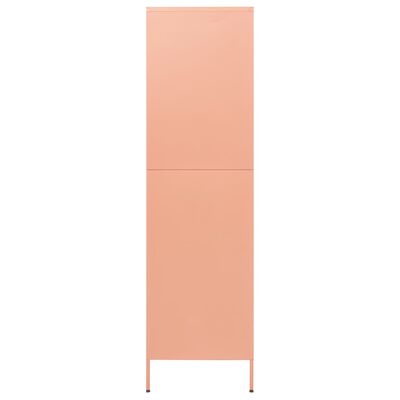 vidaXL Kledingkast 90x50x180 cm staal roze