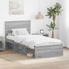 vidaXL Bedframe met hoofdeinde Grijs Sonoma 75 x 190 cm Bewerkt hout
