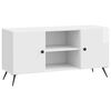 vidaXL TV-kast 102 x 34,5 x 50 cm Hoogglans Wit Bewerkt hout