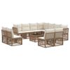 vidaXL Tuinbankenset 12 st Beige poly rattan