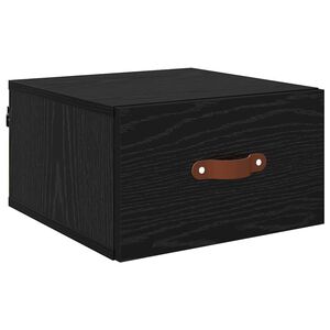 vidaXL Wandkastje Zwart Eiken 35 x 35 x 20 cm Bewerkt hout