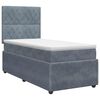 vidaXL Boxspringbed met matras Donkergrijs Enkel Fluweel
