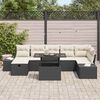 vidaXL Tuin Sofa Set 8 pcs Zwart poly rattan