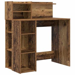 vidaXL Bureau Oud Hout Bewerkt hout 90 x 48 x 101,5 cm