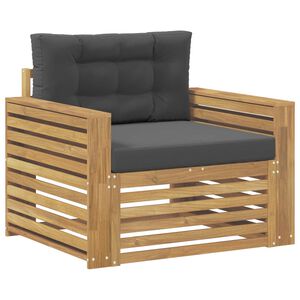 vidaXL Tuinbank Polyester Wit en antracietkleurig