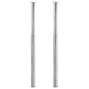 vidaXL Tafelpoten telescopisch 710-1100 mm chroom 2 st