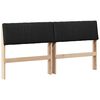 vidaXL Gestoffeerd hoofdbord Zwart 160 cm Massief grenenhout