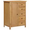 vidaXL Kledingkast 76x52x105 cm massief eikenhout