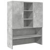 vidaXL Wasmachinekast 70,5x25,5x90 cm betongrijs