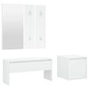 vidaXL Garderobe set bewerkt hout wit