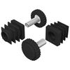 vidaXL Meubel Levelers Verstelbaar 2 st Zwart M6 PP