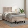 vidaXL Boxspring met matras kunstleer cappuccinokleurig 120x190 cm