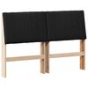 vidaXL Gestoffeerd hoofdbord Zwart 135 cm Massief grenenhout