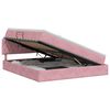 vidaXL LED Opslagbed met Matras Roze 180 x 200 cm Fluweel