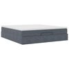 vidaXL Ottoman bed met matras 180x200cm fluweel donkergrijs