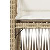 vidaXL Tuinstoelen 4 st met kussens poly rattan beige