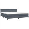 vidaXL Boxspring met matras en LED fluweel donkergrijs 200x210 cm