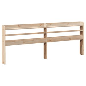 vidaXL Hoofdbord met schappen 200 cm massief grenenhout