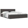 vidaXL Bedframe met hydraulische opslag stof donkergrijs 160x200 cm