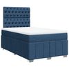 vidaXL Boxspring met matras stof blauw 120x200 cm