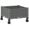 vidaXL Tuinschaal met wielen Lichtgrijs 40 x 40 x 33 cm PP