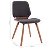 vidaXL Eetkamerstoelen 2 st stof grijs