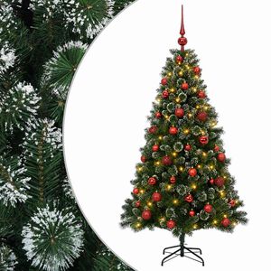 vidaXL Kunstkerstboom met Ballen 120 cm 150 LED's Warmwit