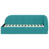 vidaXL Hoekbedframe Turquoise 100 cm x 200 cm Polyester en multiplex